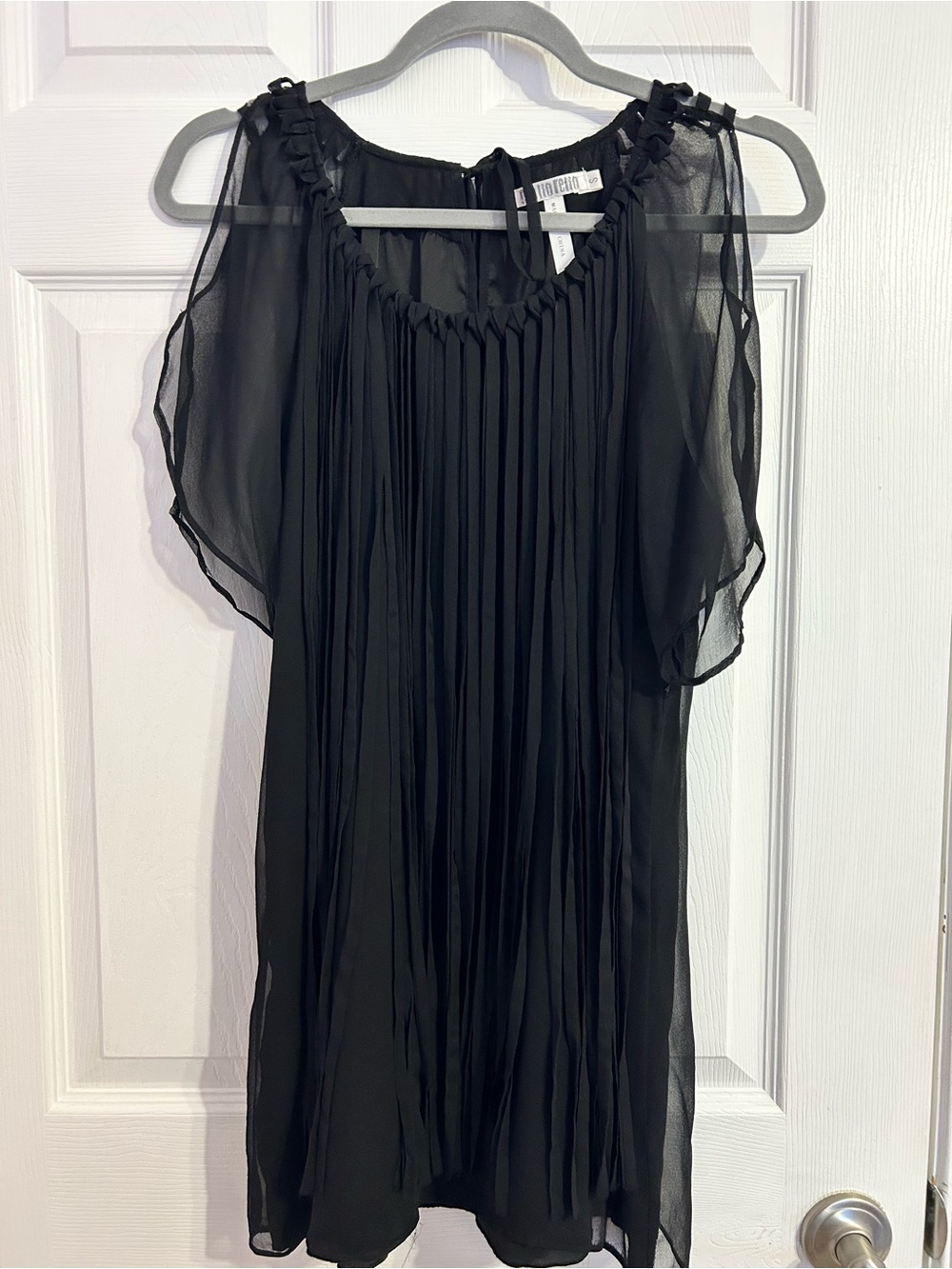 NWOT Pleated Silk Blouse - Picture 7 of 7